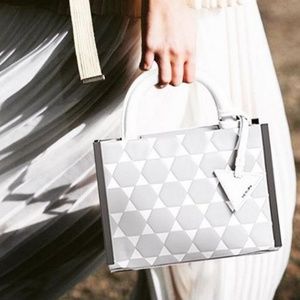 NWT HEIRLOOM Leather Embossed Handbag "JR TWIN"